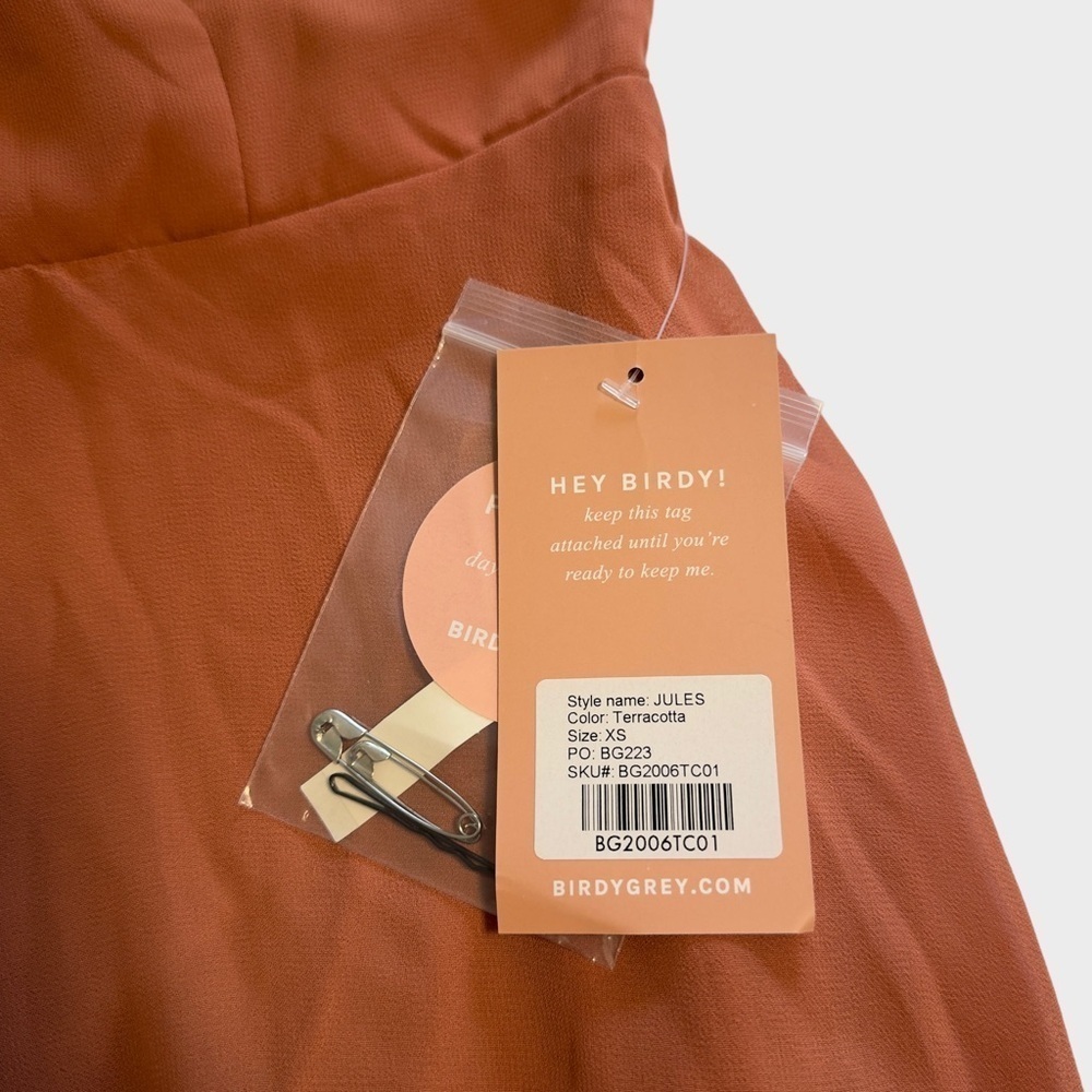 Birdy Grey JULES Dress - Chiffon Terracotta, Size XS NWT - Picture 4 of 7